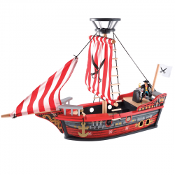 Corabia Piratilor din lemn - Pirate Ship OnlyToys